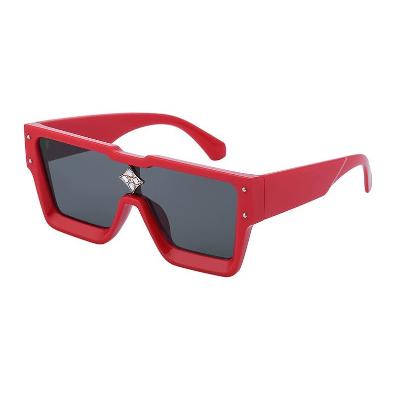 Wholesale Tong Jincheng Same Style Glasses Large Frame Siamese Trendy Sunglasses
